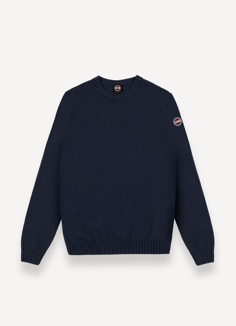 Branded wool pullover