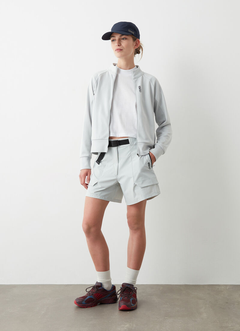 Stretch zip-up sweatshirt