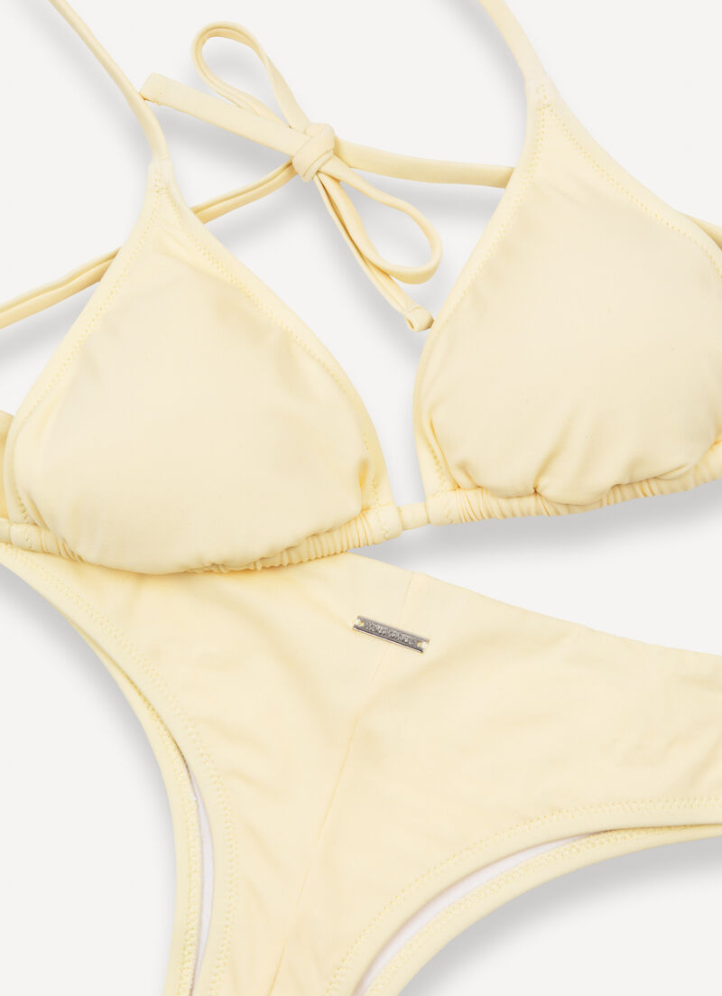 Triangle bikini with Brazilian bikini bottoms