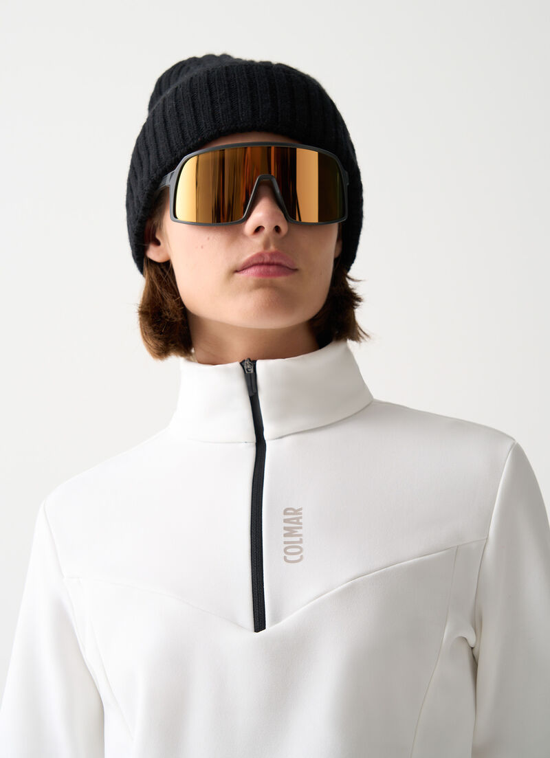 Half-zip stretch ski fleece