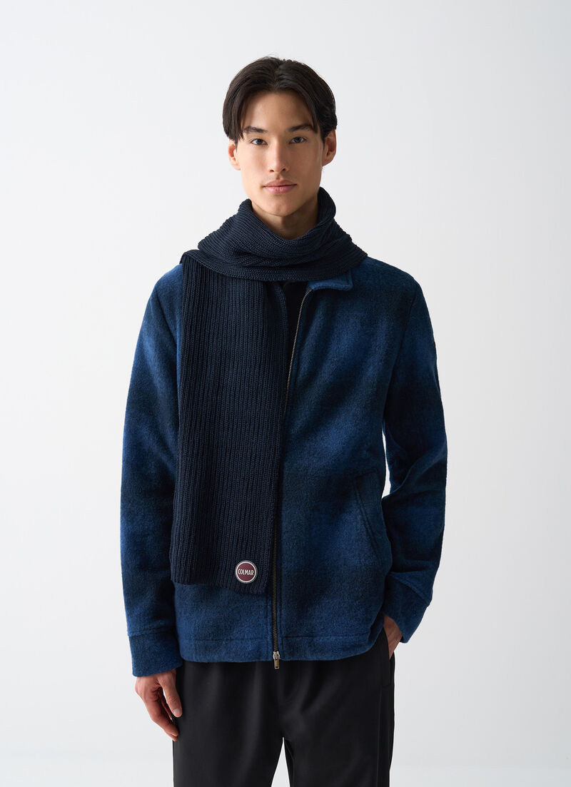 Unisex rib-knit scarf