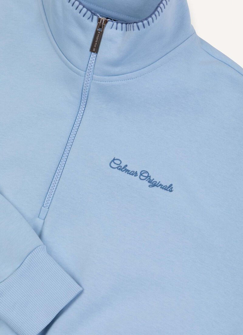 Half-zip sweatshirt with embroidery
