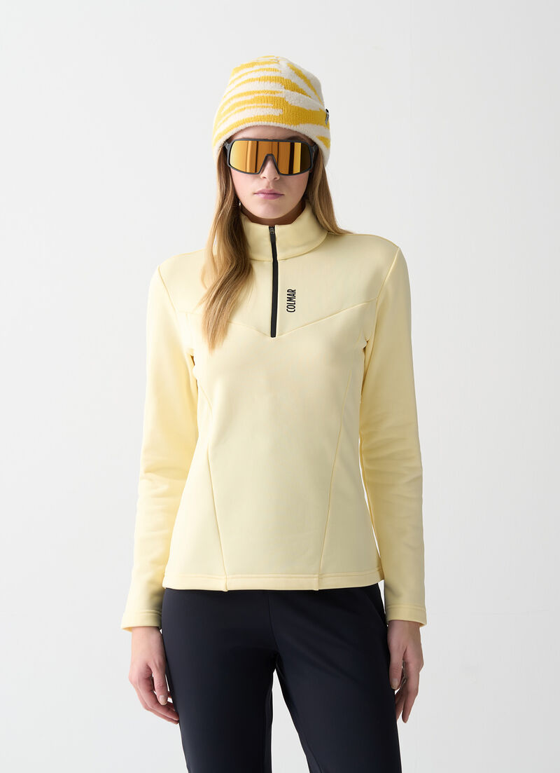Half-zip stretch ski fleece