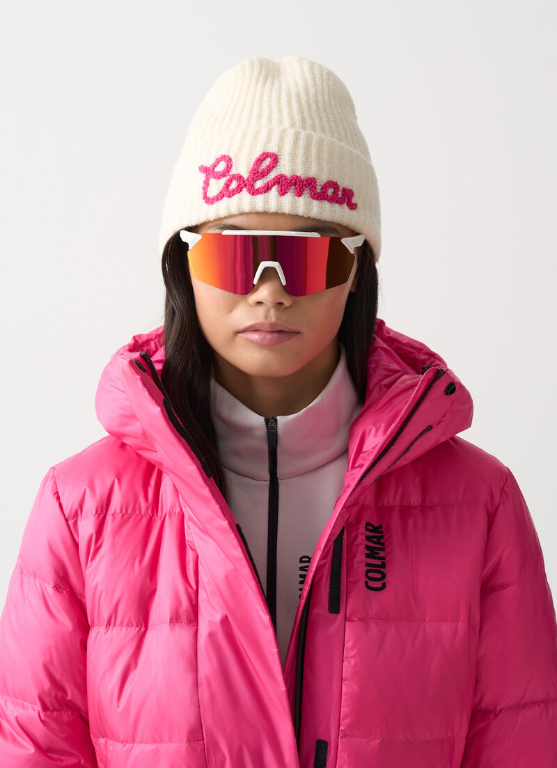 Women’s rib-knit hat with logo