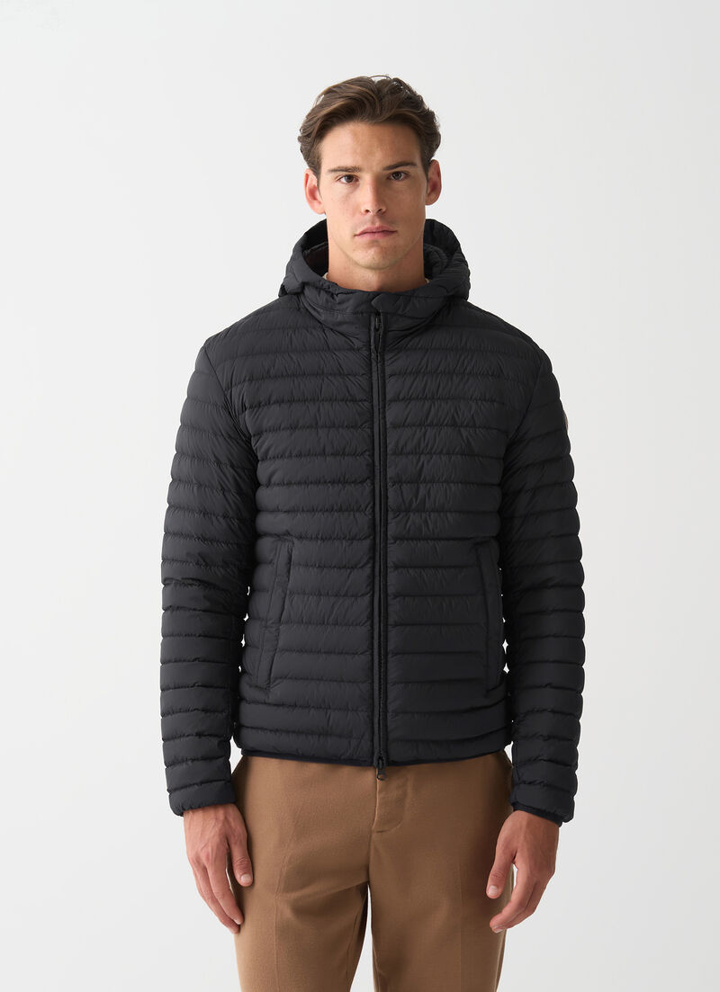 Light down jacket with hood