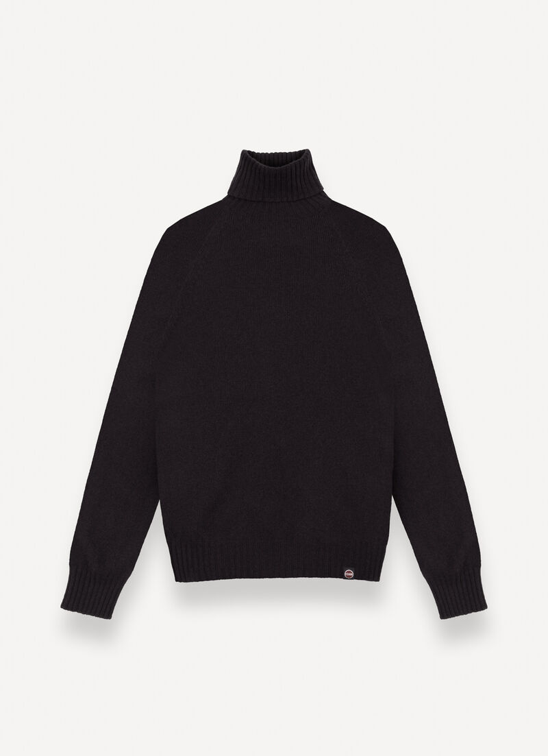100% wool polo-neck