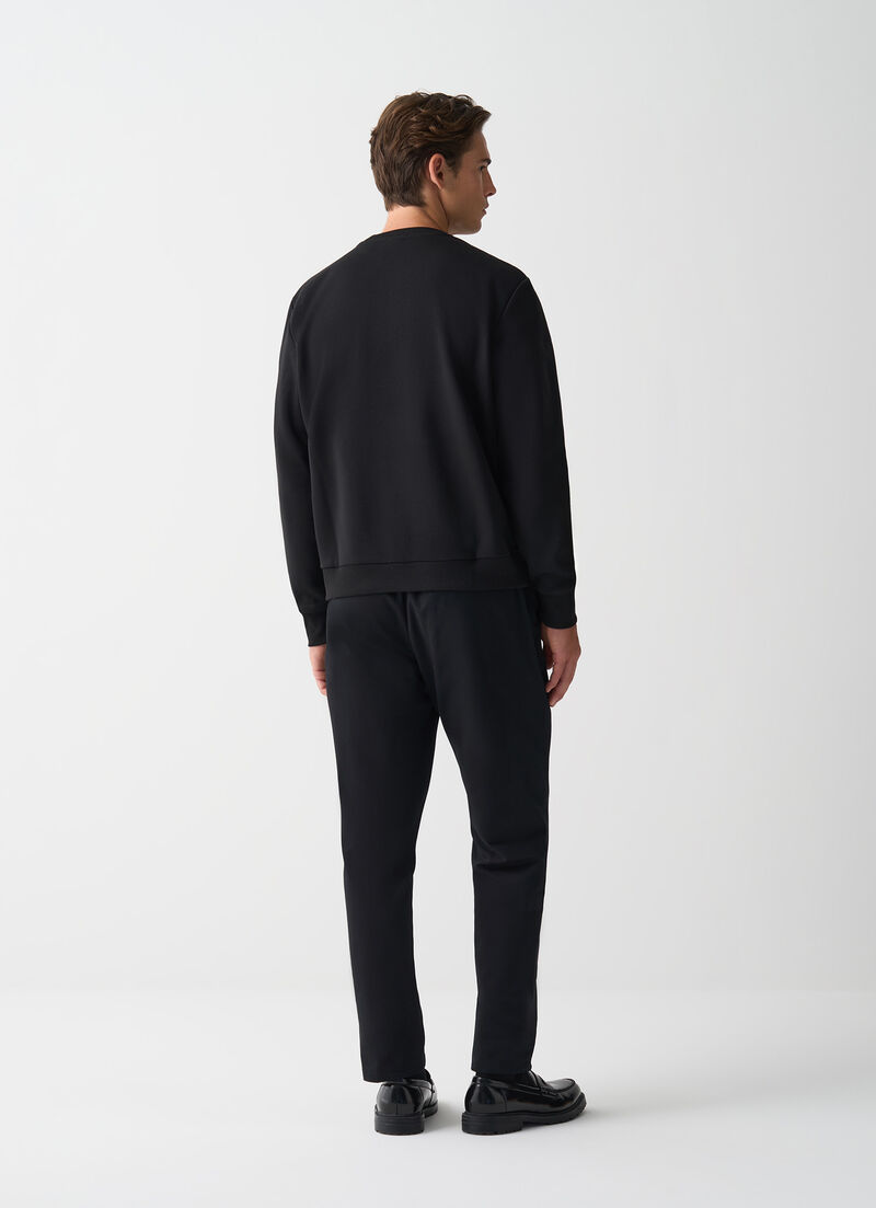 Cotton crew-neck sweatshirt