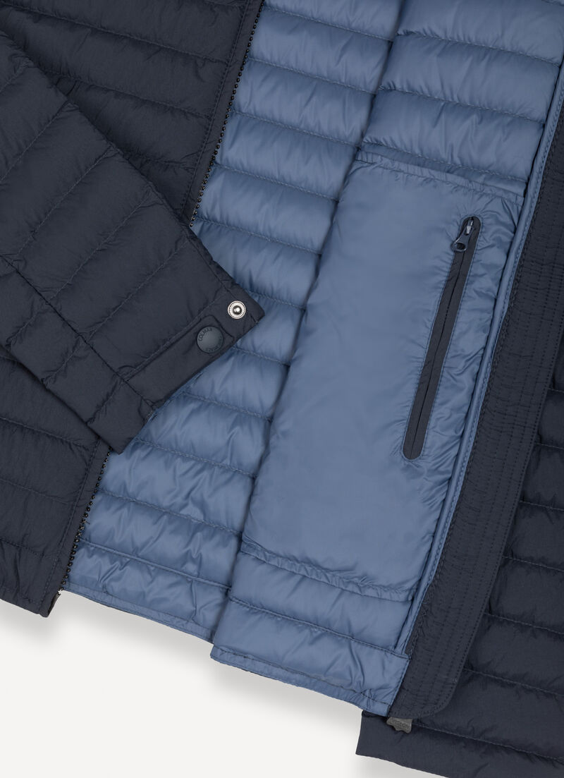 Light down jacket with padded collar