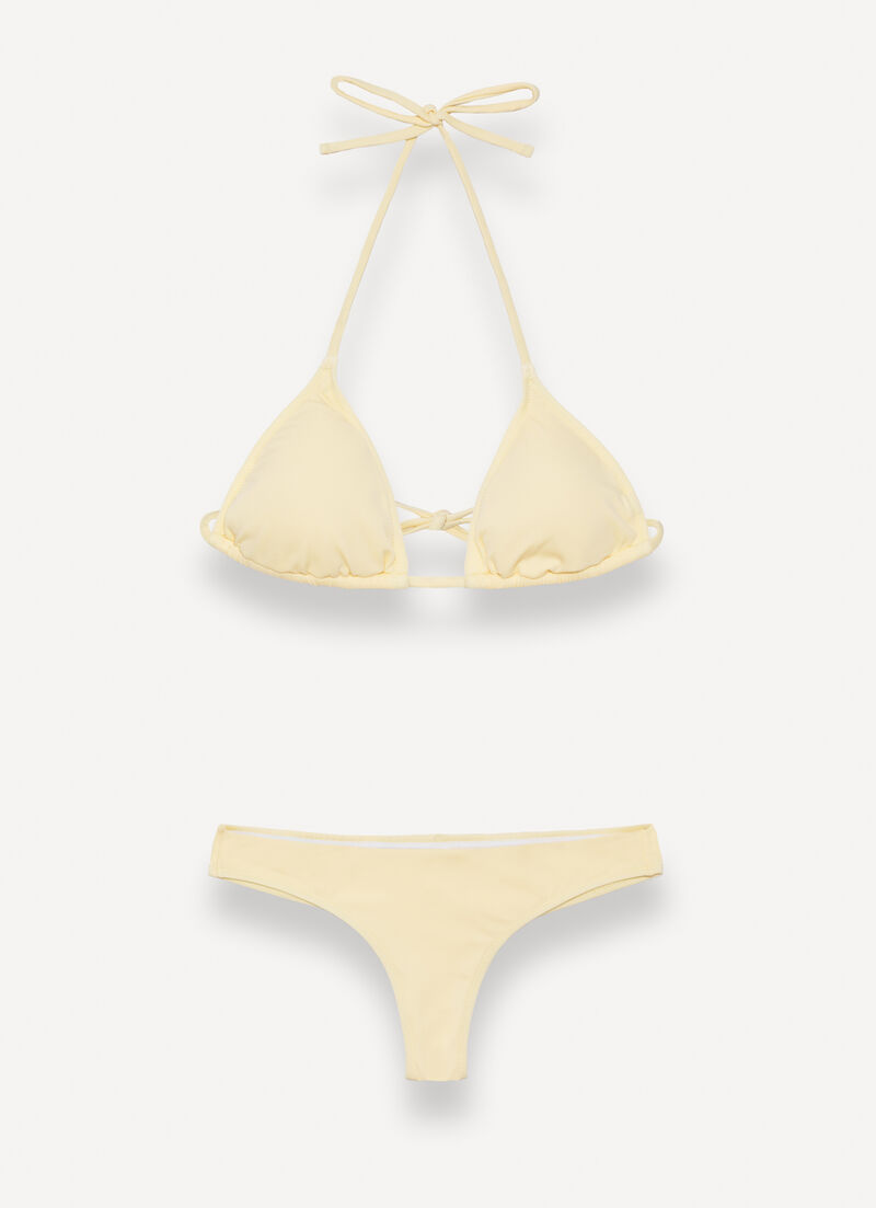 Triangle bikini with Brazilian bikini bottoms
