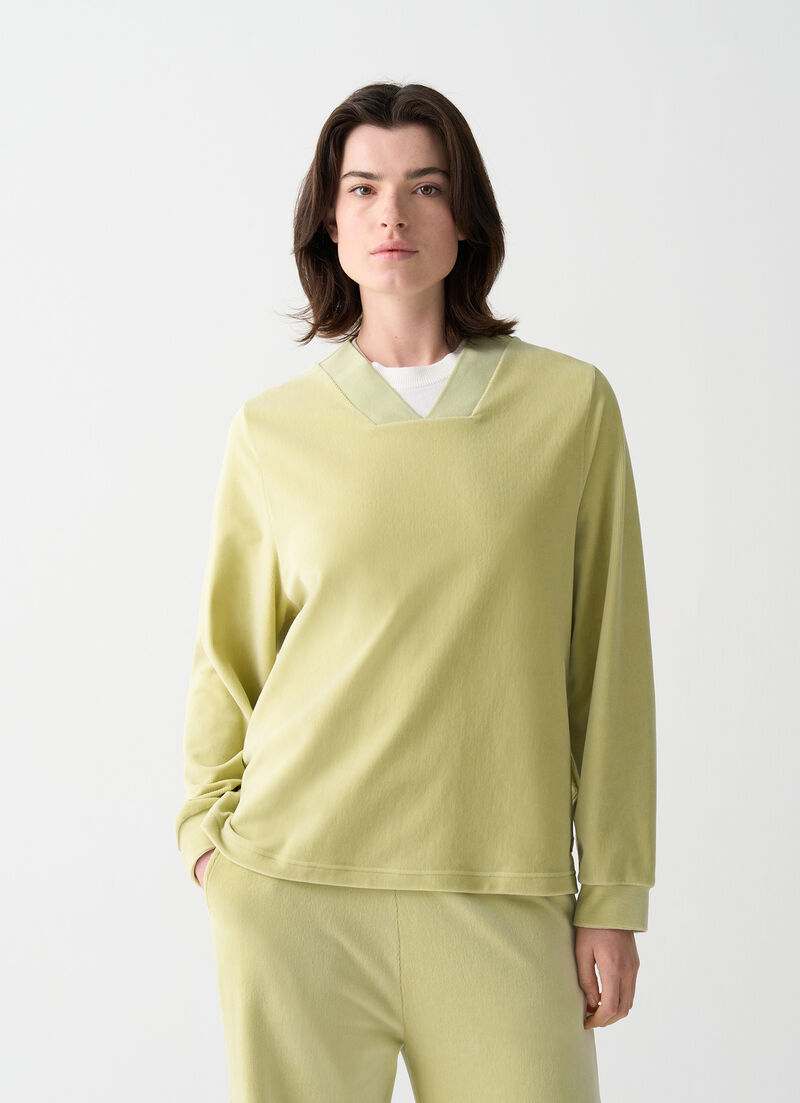 Casual needlecord sweatshirt