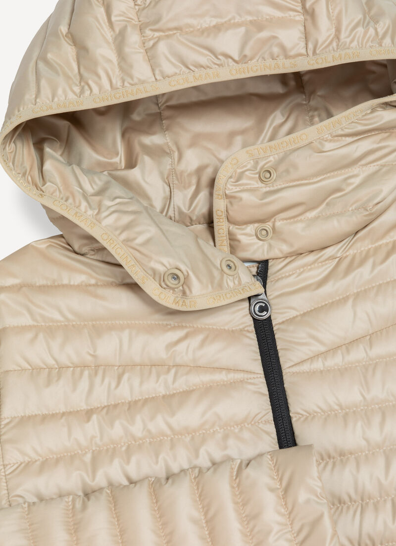 Light down jacket with hood