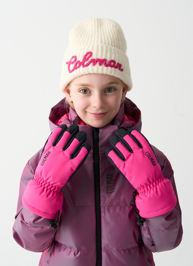 Unisex padded ski gloves