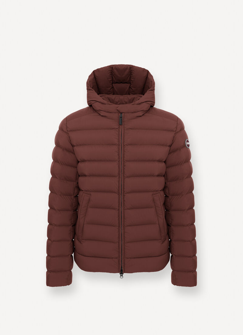 Down jacket with hood