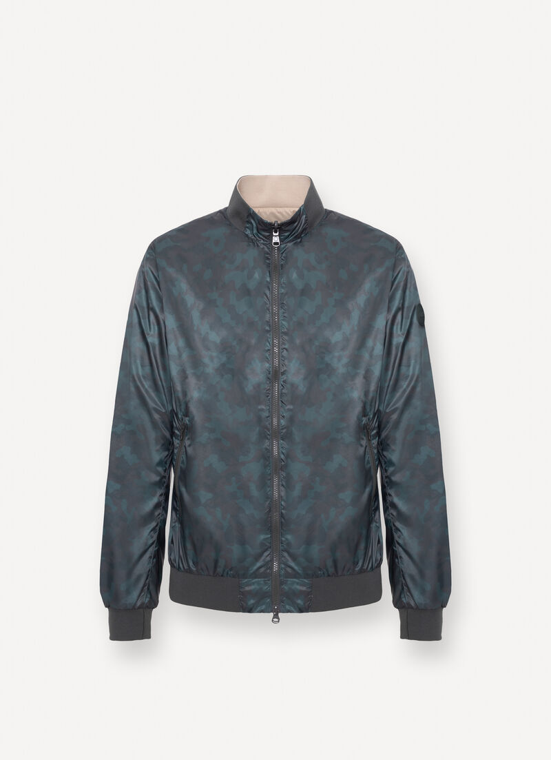 Reversible camouflage bomber jacket