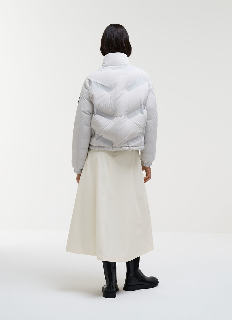 Matte down jacket with diagonal design