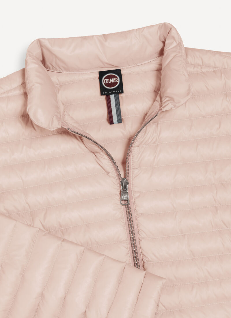 Padded collar down jacket