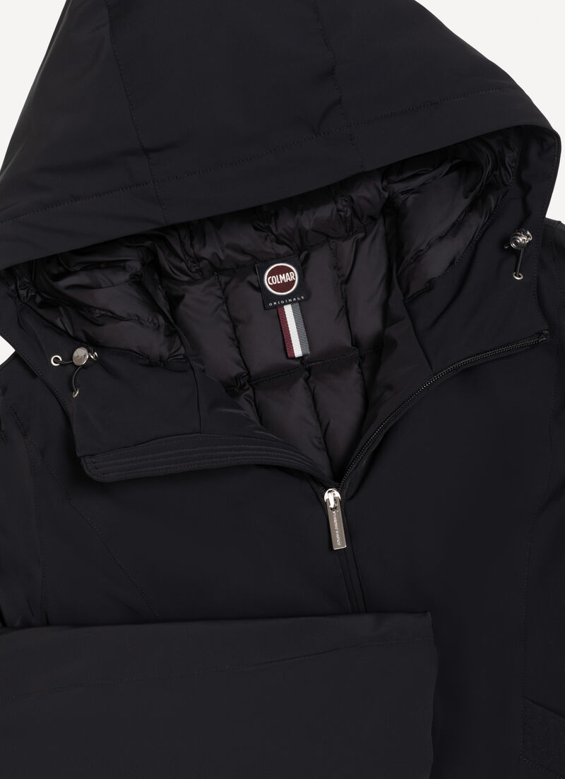 Waterproof hooded down jacket