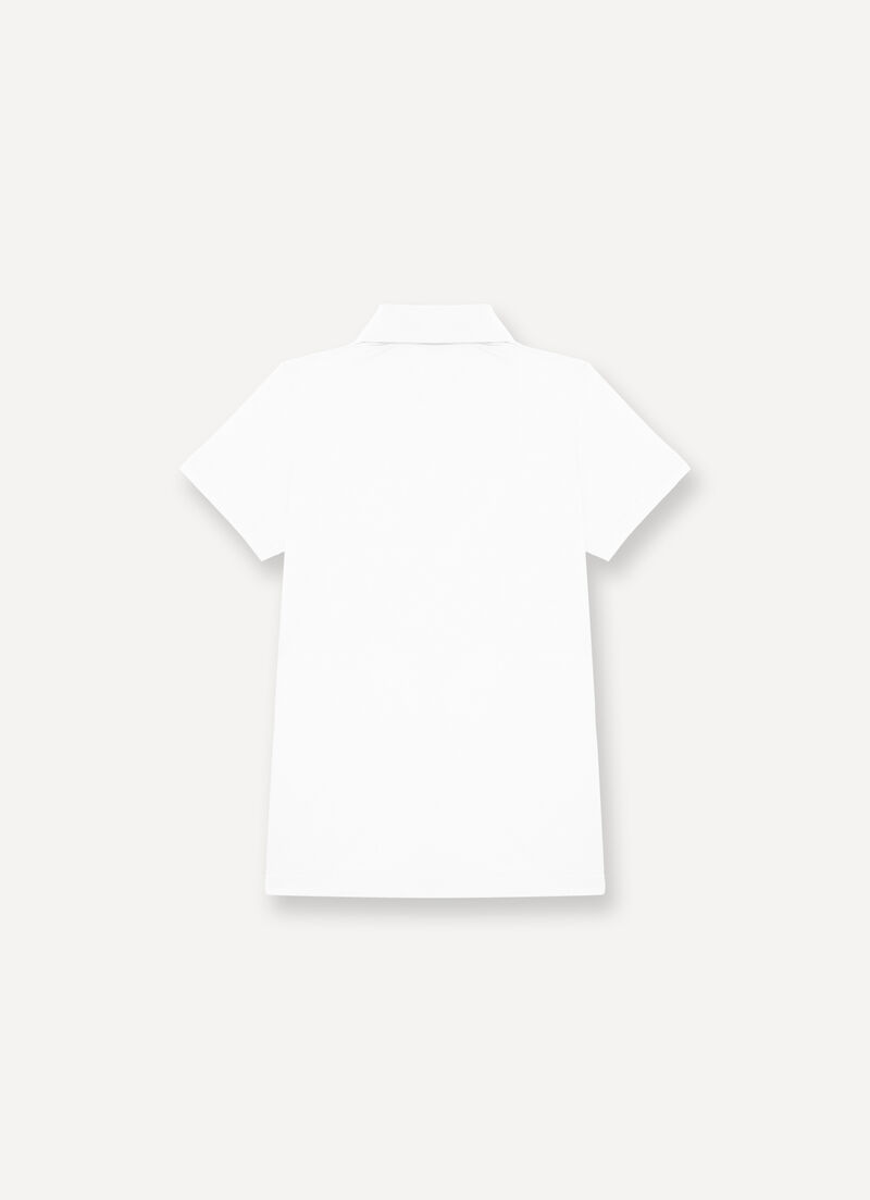 Technical piqué polo-shirt