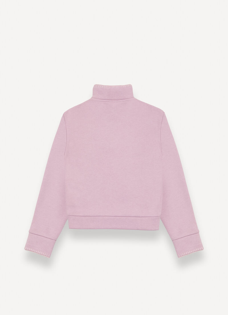 Half-zip sweatshirt with embroidery