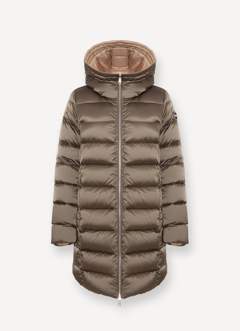 Reversible hooded quilted jacket