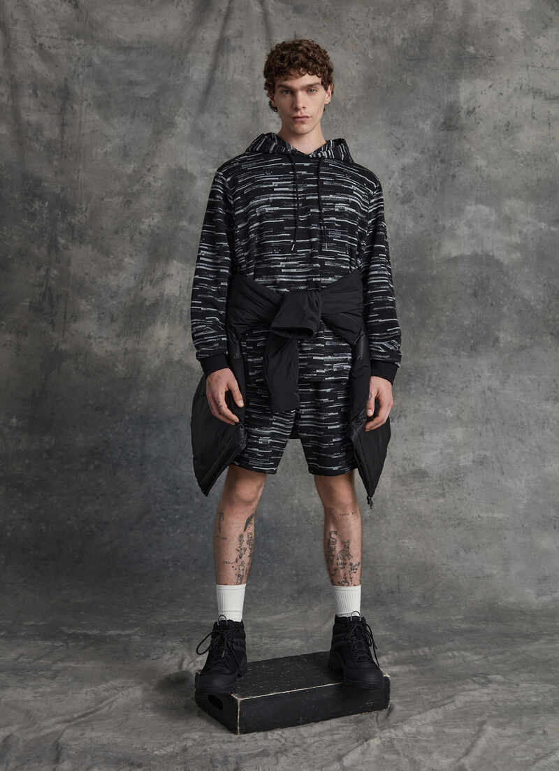 Ottoman jacquard hoodie