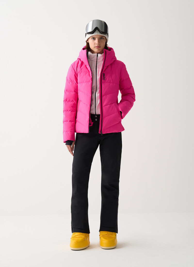 Shaping padded ski jacket