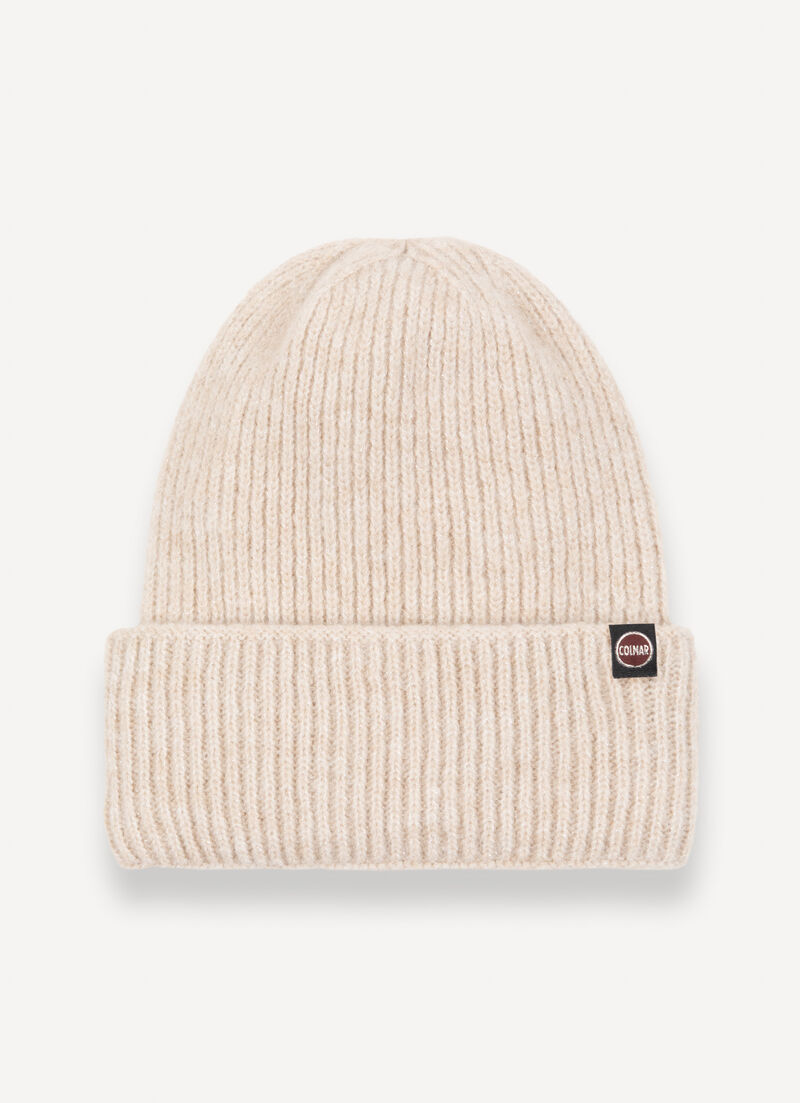 Women's wool-blend hat with lurex thread