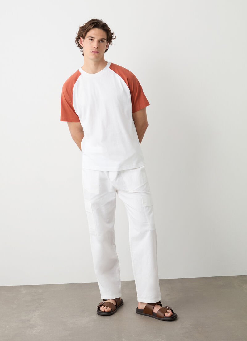 Linen safari trousers