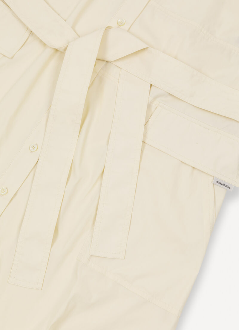 Sleeveless poplin dress