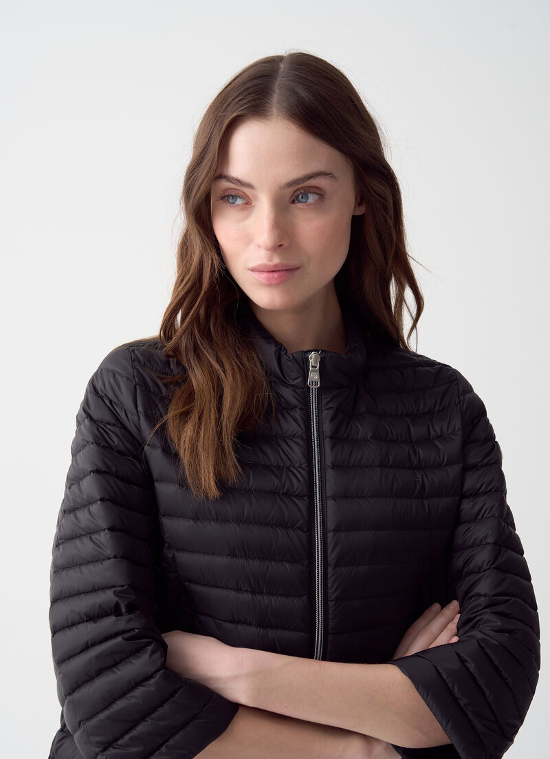 Quilted down-padded cape