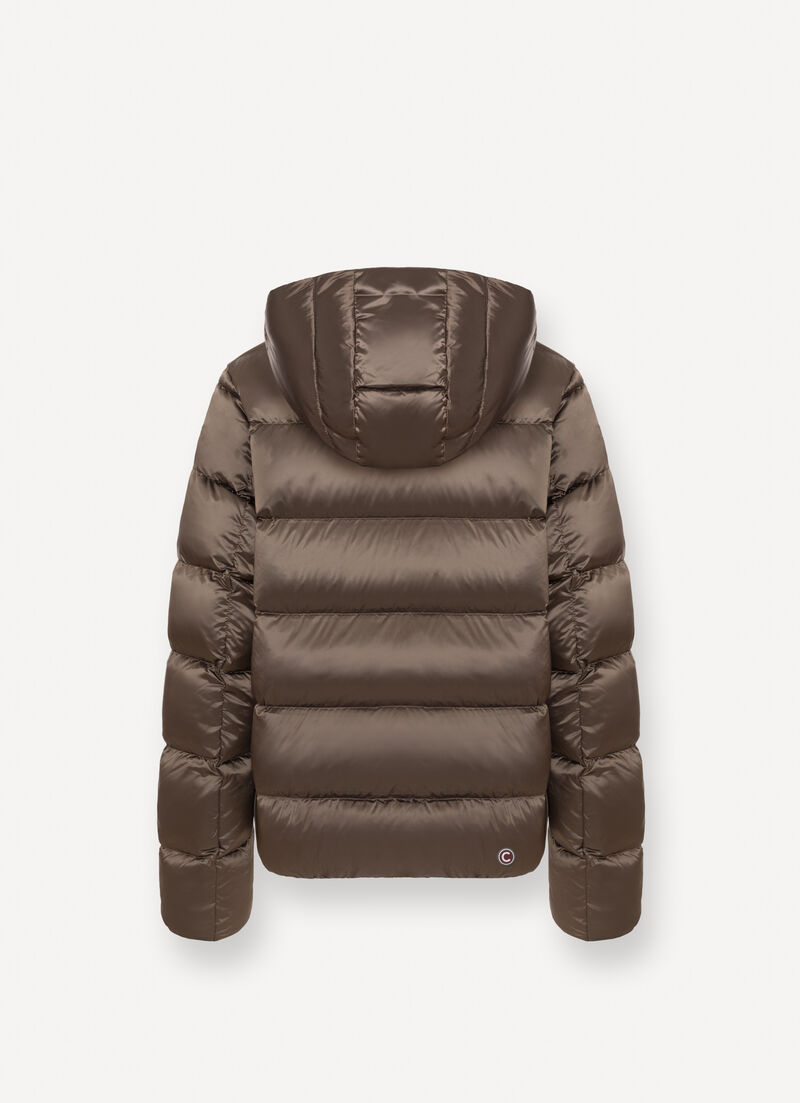 Down jacket with detachable hood