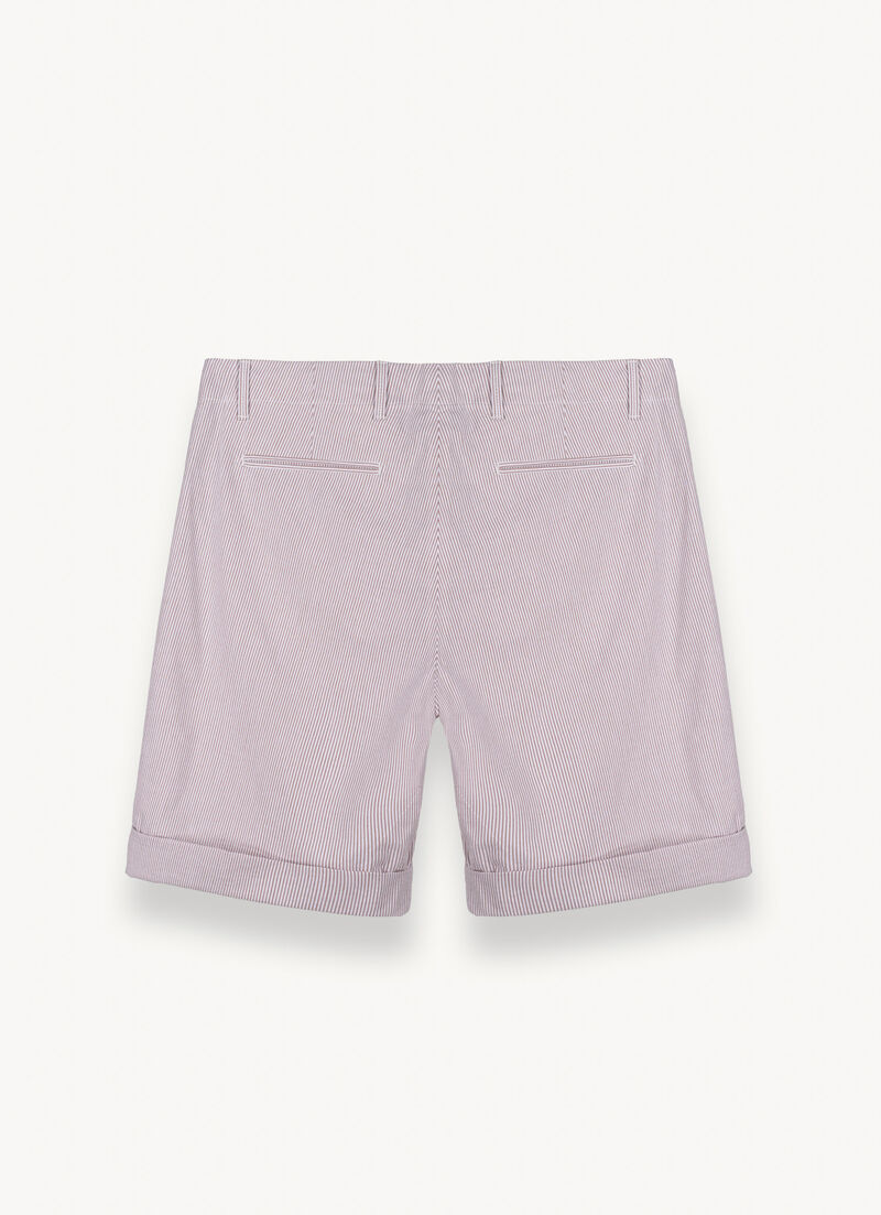 Printed cotton-blend shorts