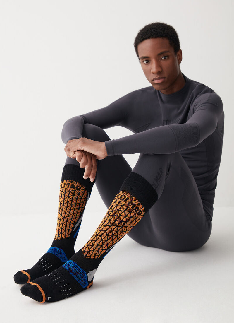 Unisex geometric Ski Socks