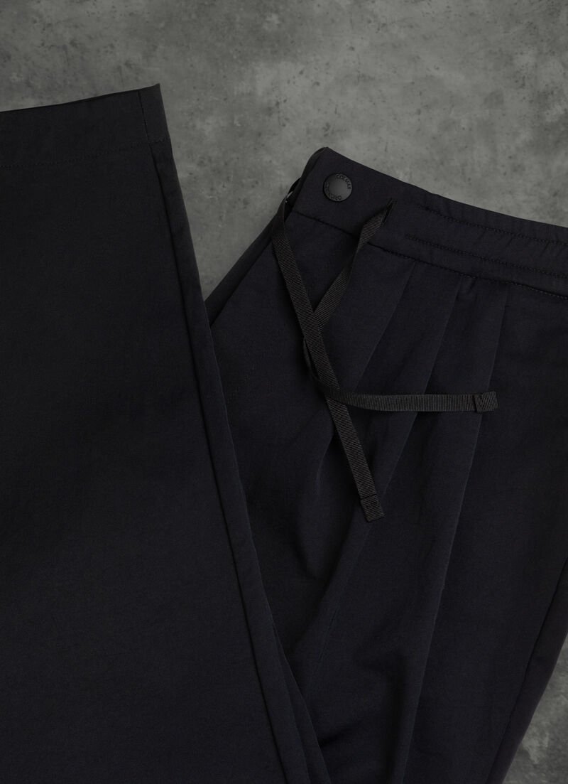 Drawstring trousers in technical fabric