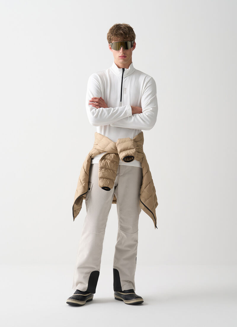 Half-zip stretch ski fleece