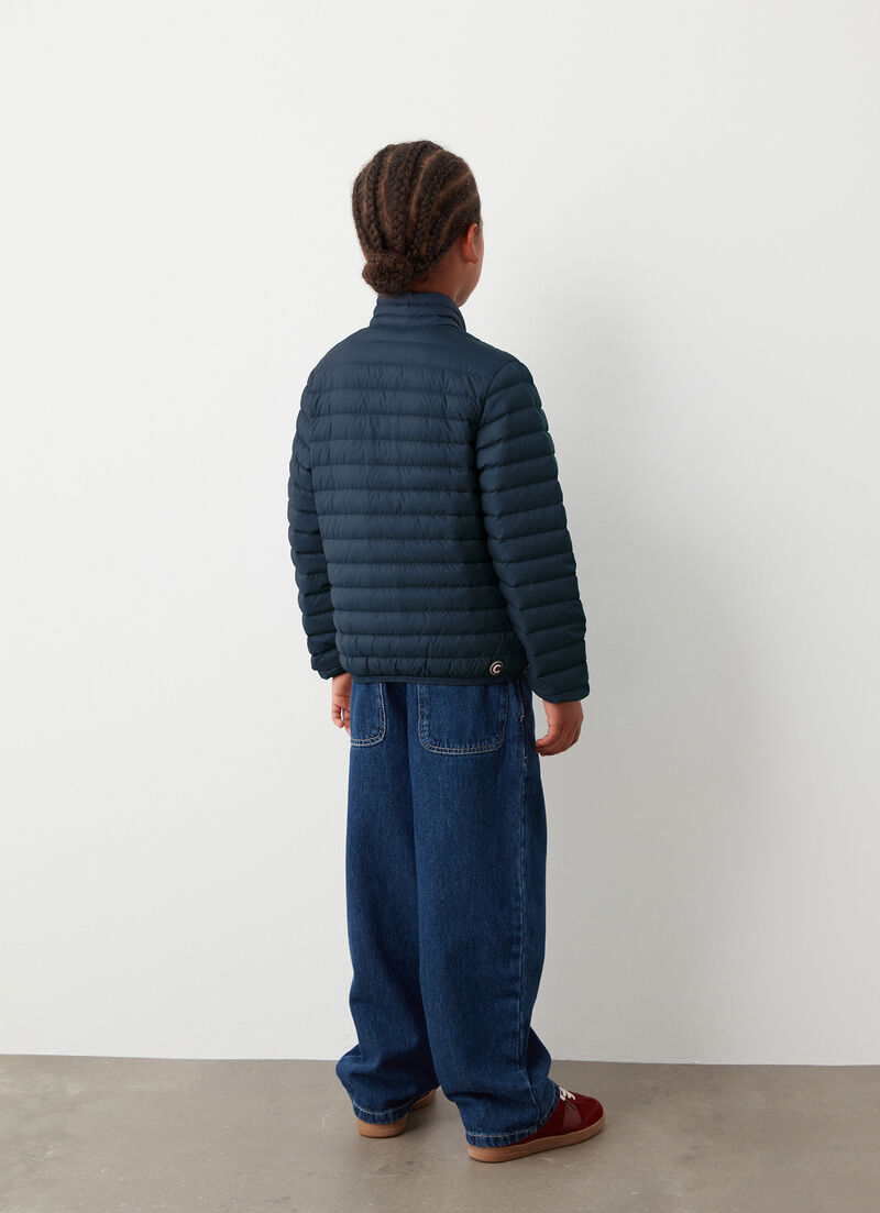 Sporty down jacket with padded collar