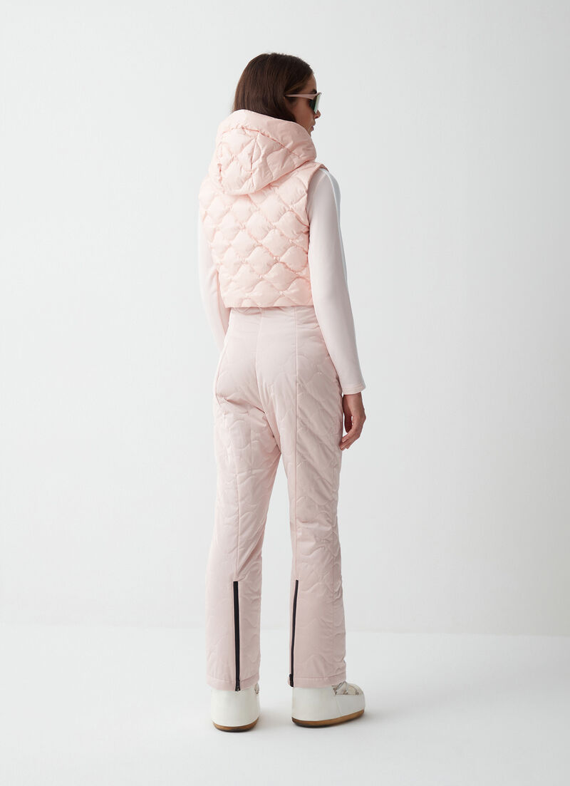 Cropped gilet with large hood