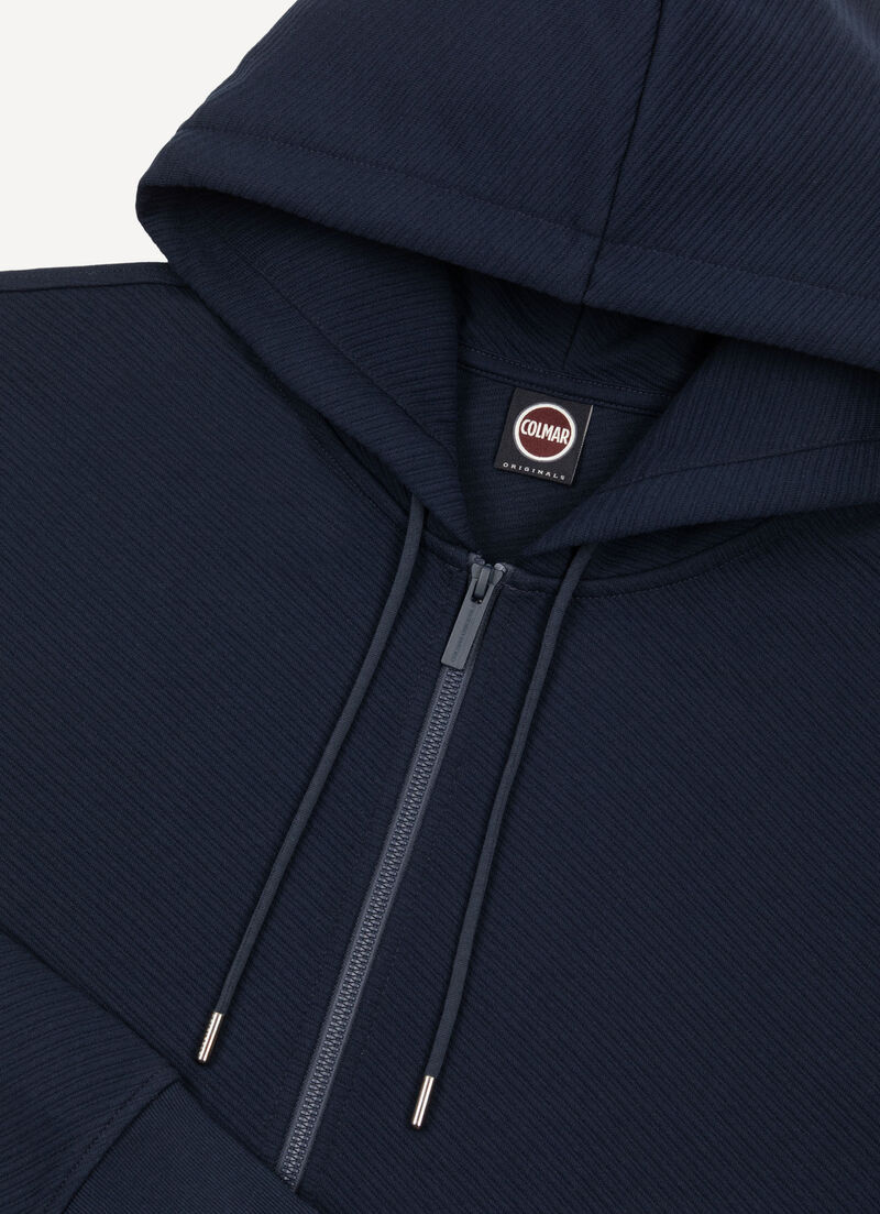 Hooded jacquard sweatshirt