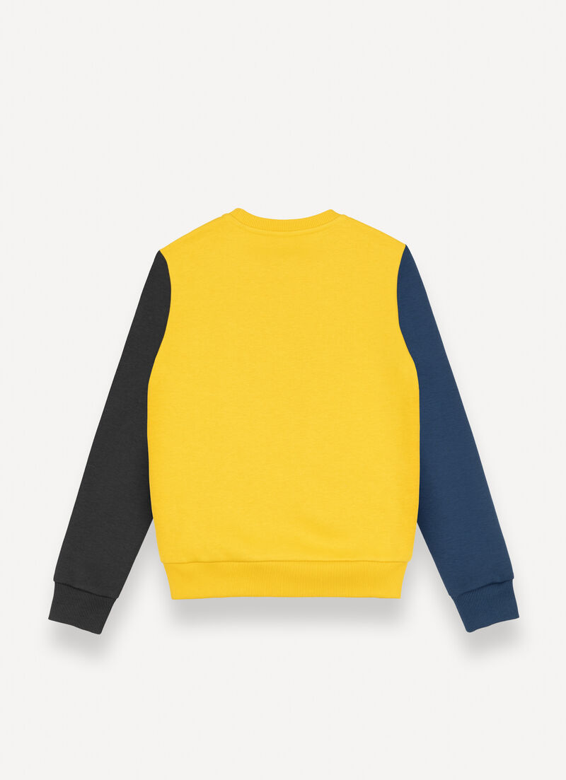 Colour-block sweatshirt with logo