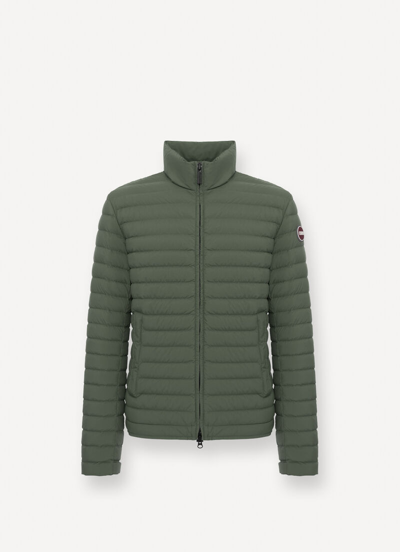 Light down jacket with padded collar