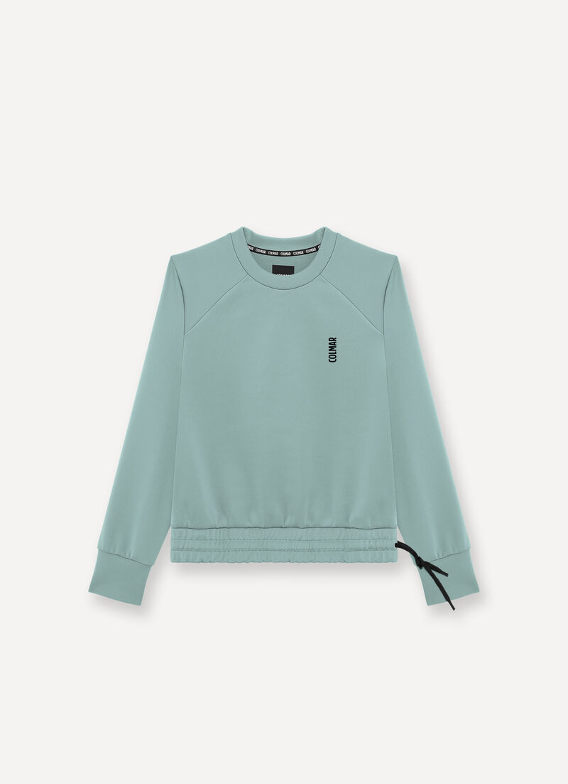 Stretch crew-neck sweatshirt