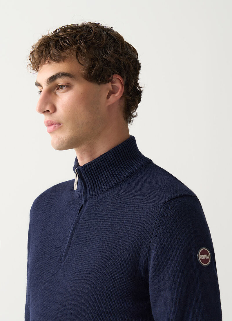 Branded half-zip pullover