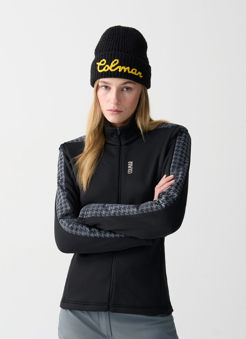 Houndstooth ski fleece