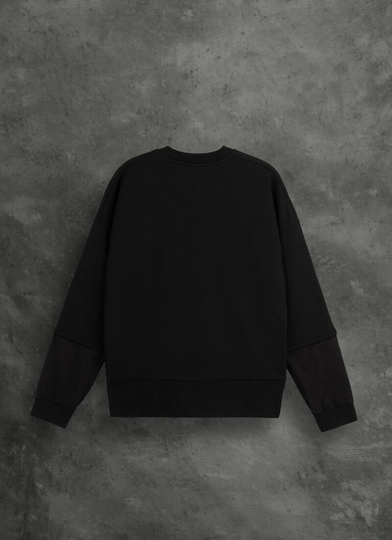 Crewneck cotton-blend sweatshirt