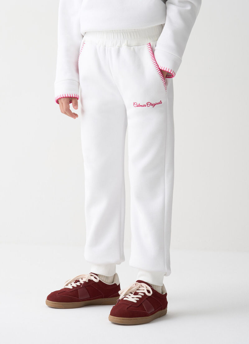 Tracksuit bottoms with embroidery