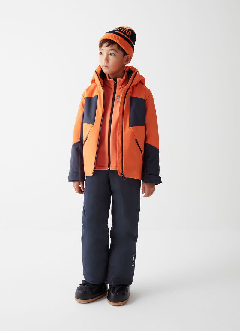 Boys’ colourblock ski jacket