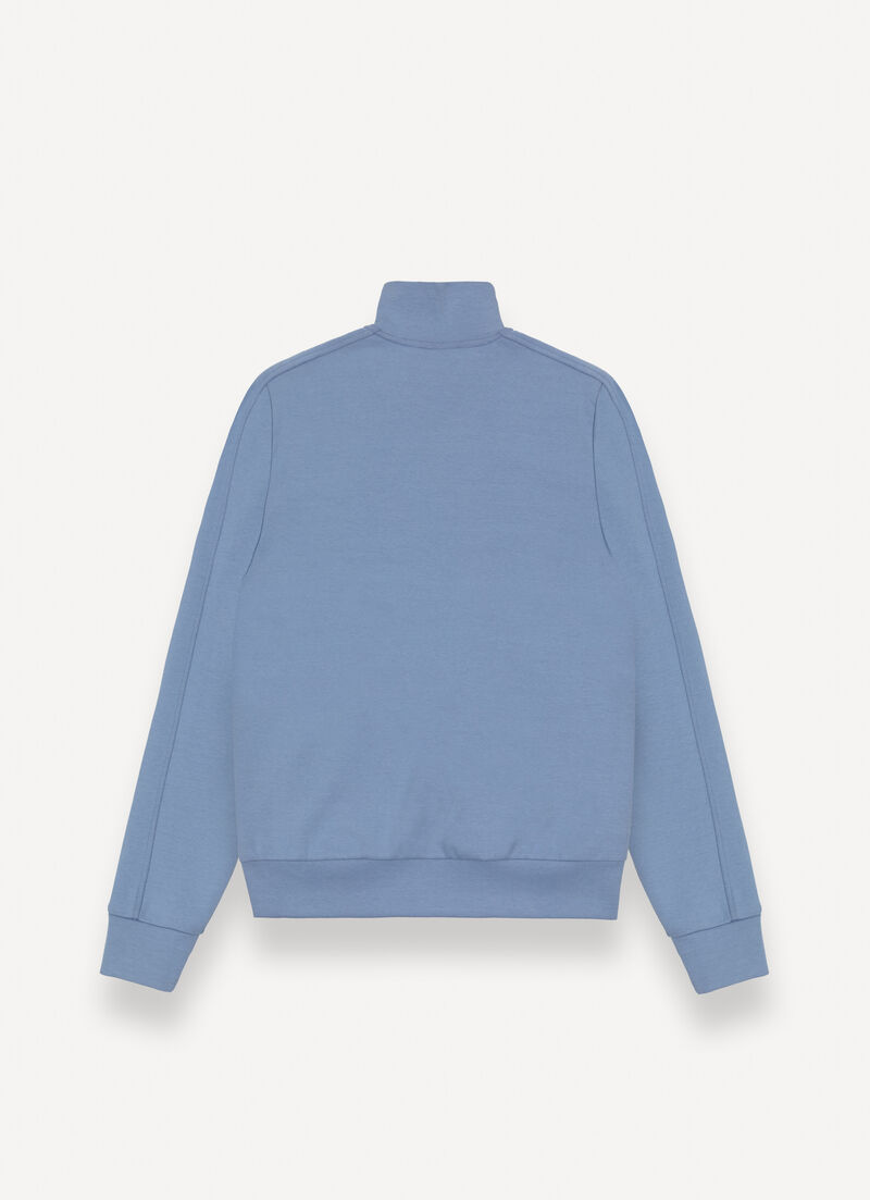 Zip-up sweatshirt with logo tape