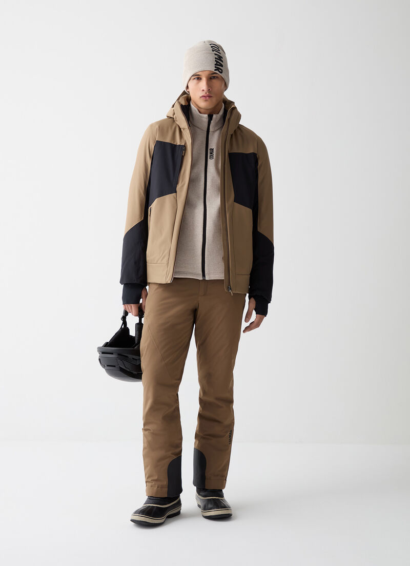 Ski jacket with ventilation zip