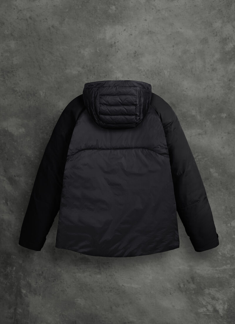 Solid-colour ripstop jacket with hood