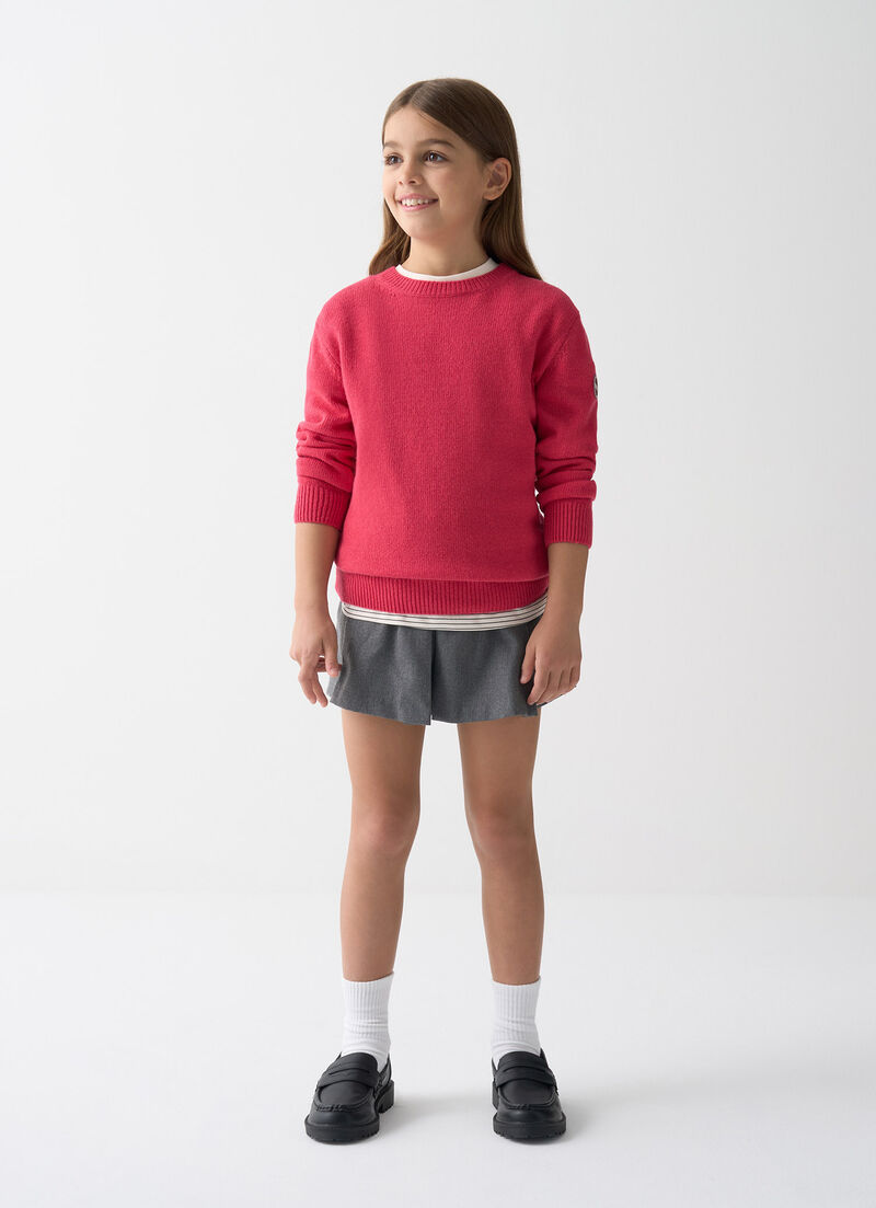 Unisex round-neck pullover
